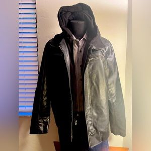 Guess faux leather Hood Jacket